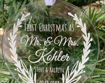 First Christmas as Mr. & Mrs. Ornament