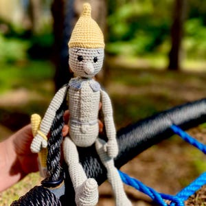 crochet doll, Tin Man Wizard of Oz crochet crochet toy, Tin Woodsman, handmade in Ukraine