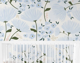 Floral Love Wallpaper. Floral Mural. Modern Wallpaper. Peel + Stick and Traditional Options. Accent Wall.  2022. *