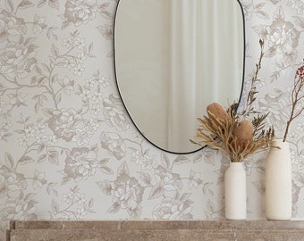 Ornamental Garden Wallpaper. Peel and Stick and Traditional Options. Removable Options. Bedroom. Accent Wall. *