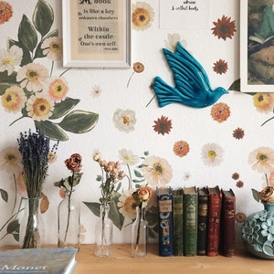 Moody Floral Wallpaper. Watercolor Floral Wallpaper. Modern  Wallpaper. Peel + Stick and Traditional Options. Accent Wall. *