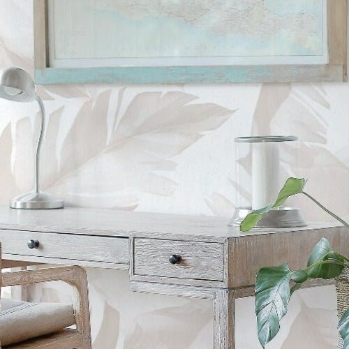 Neutral Tropical Wallpaper. Linen. Simple and Minimal 2022 Etsy