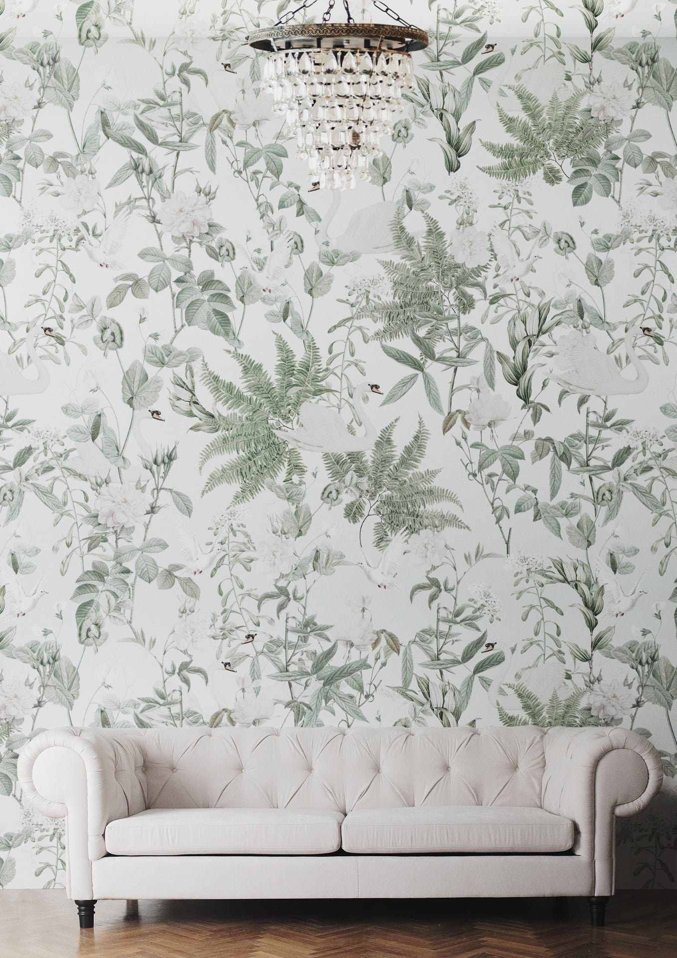 Sage Flying Bird Floral Wallpaper Simple and Minimal 2022 - Etsy Sage Flying Bird Floral Wallpaper Simple and Minimal 2022 - Etsy