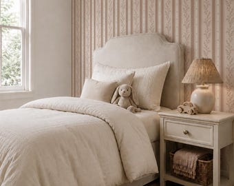 Evangeline Stripe Wallpaper. Peel + Stick and Traditional Options. Accent Wall. *