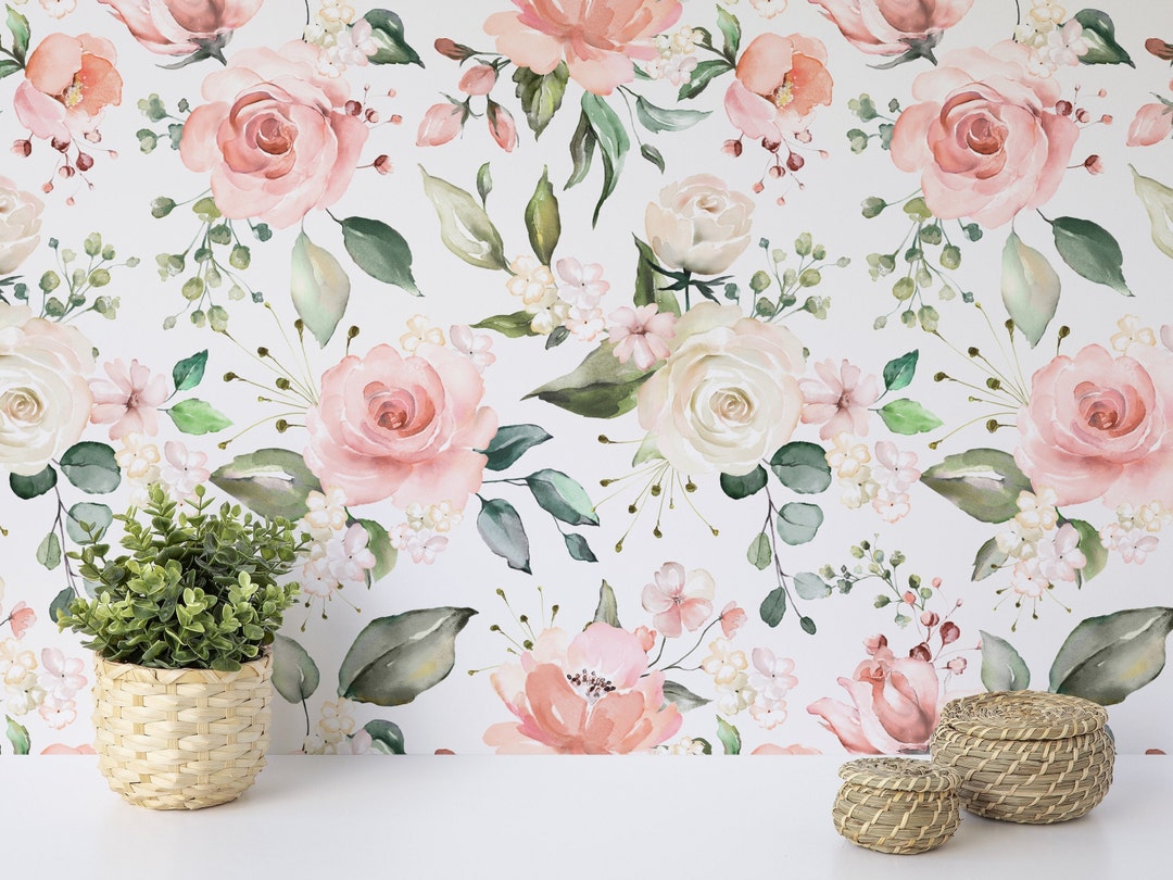 Beautiful Floral Wallpaper Floral Peel and Stick Removable Accent