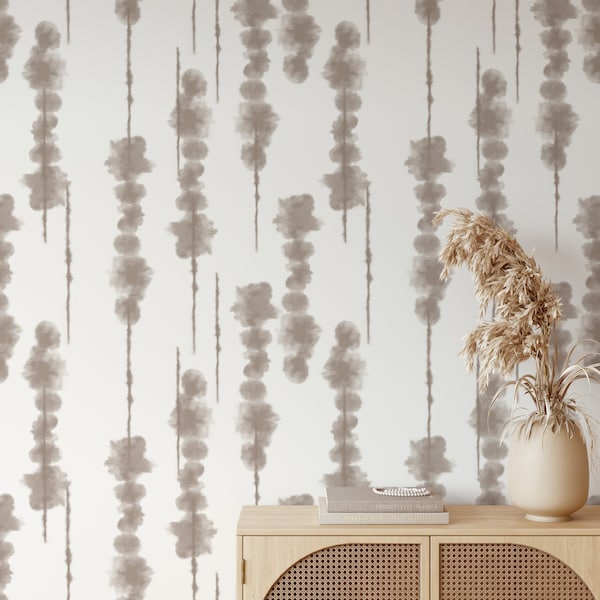 Hand Painted Shibori Wallpaper. 2024 Collection. Modern. Original Color. Peel and Stick. Removable. Accent Wall. Many Colors Available.*