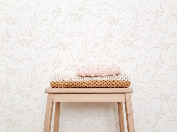 Floral Kids Room Wallpaper. Kids Bedroom Wallpaper. Peel and Stick + Traditional Options. Watercolor. Peel and Stick. Removable. Neutral.*