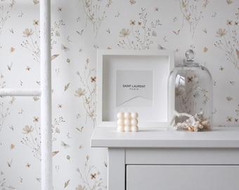 Tranquil Bloom Wallpaper II. 2023 Collection. Removable Peel and Stick Wallpaper and Traditional Wallpaper Options. Accent Wall. *