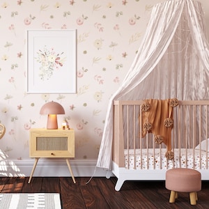 Pink Floral Wallpaper. 2022 Collection. Peel and Stick / Traditional Options. Accent Wall. Many Colors Available. 5592228. *