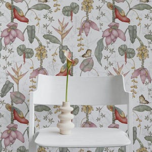 Tropical Harmony Wallpaper. Removable Peel and Stick Wallpaper and Traditional Wallpaper Options. Accent Wall.