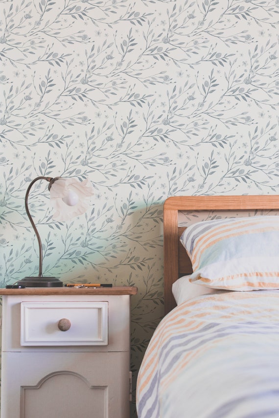 Floral Kids Room Wallpaper. Kids Bedroom Wallpaper. Peel and Stick + Traditional Options. Watercolor. Peel and Stick. Removable. *