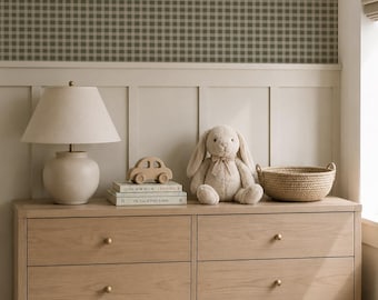 Evergreen Check Wallpaper. Peel + Stick and Traditional Options. Accent Wall. *