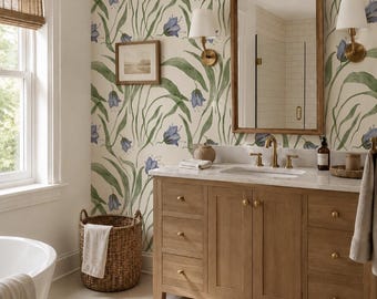 Leiden Floral Wallpaper. Peel + Stick and Traditional Options. Accent Wall. *