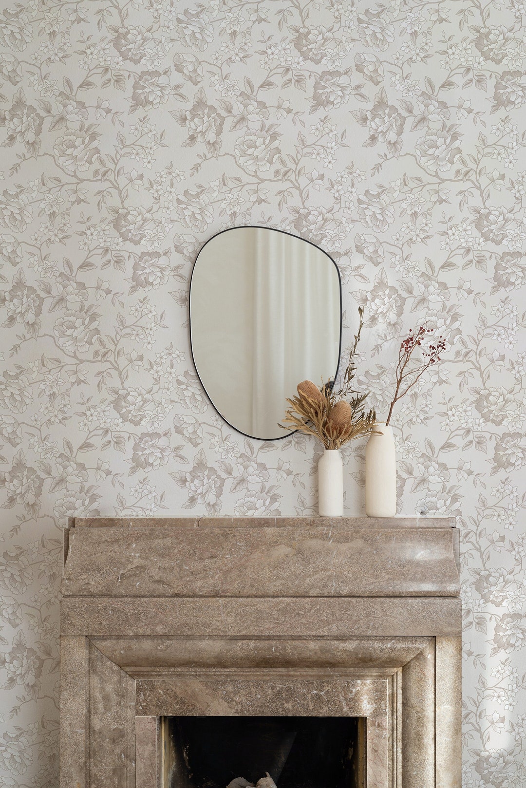 Ornamental Garden Wallpaper. Peel and Stick and Traditional Options