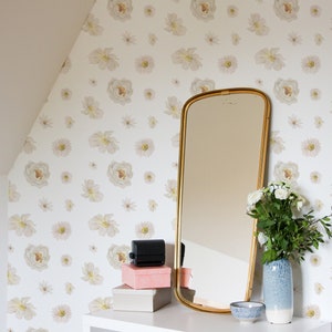 Boho Chic Wallpaper. Floral Wallpaper. Modern  Wallpaper. Peel + Stick and Traditional Options. Accent Wall. 25 Inch*