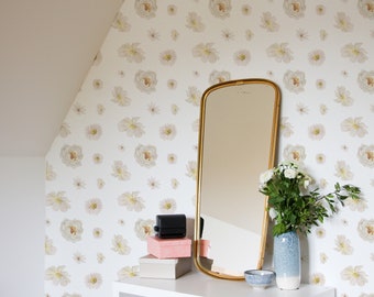 Boho Chic Wallpaper. Floral Wallpaper. Modern  Wallpaper. Peel + Stick and Traditional Options. Accent Wall. 25 Inch*