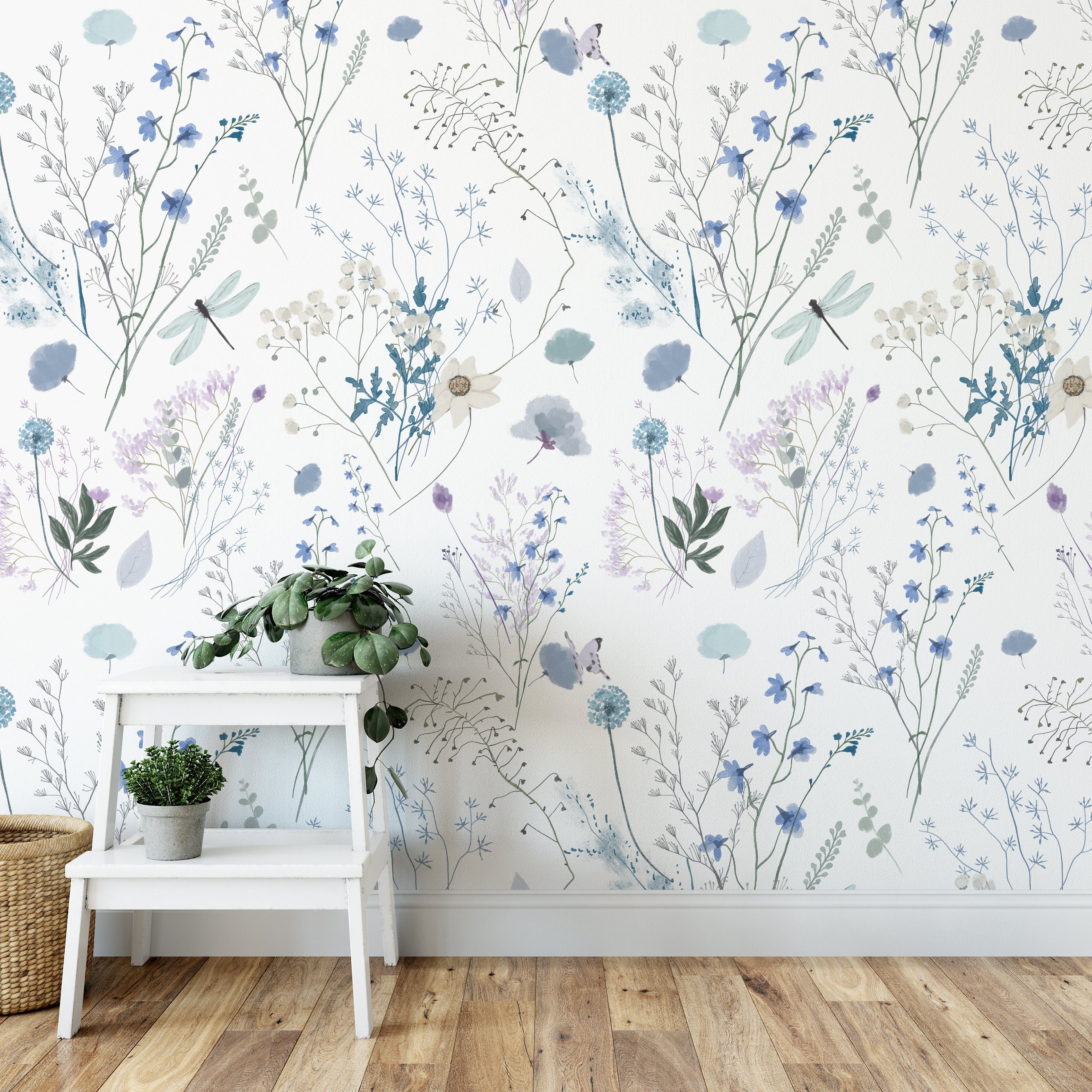 Papel de parede floral Aerie. Coleção 2024. Peel and Stick e opções tradicionais. Opções removíveis. Parede de destaque. Atualizada. 25 polegadas*