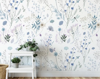 Aerie Floral Wallpaper. 2022 Collection. Peel and Stick and Traditional Options. Removable Options. Accent Wall. . 5971326
