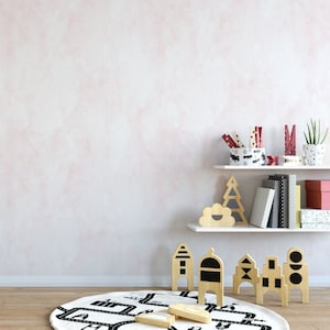 Blush Sun Kissed Watercolour Wallpaper. Texture Wallpaper Design. Peel and Stick. Removable. Accent Wall. Subtle Texture. Bedroom Wallpaper.