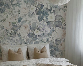 Faded Luxury Wallpaper. Peel and Stick and Traditional Options. Removable Options. Accent Wall.