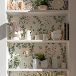 Leafy Botanical Garden Wallpaper. Removable Peel + Stick and Traditional Wallpaper Options. Bedroom Wallpaper. 25Inch. *