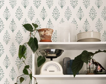 Handgeschilderd behang. Verstandig. Modern en minimaal. Schil en plak. Verwijderbaar. Accentmuur. Verkrijgbaar in vele kleuren. 25 inch. *