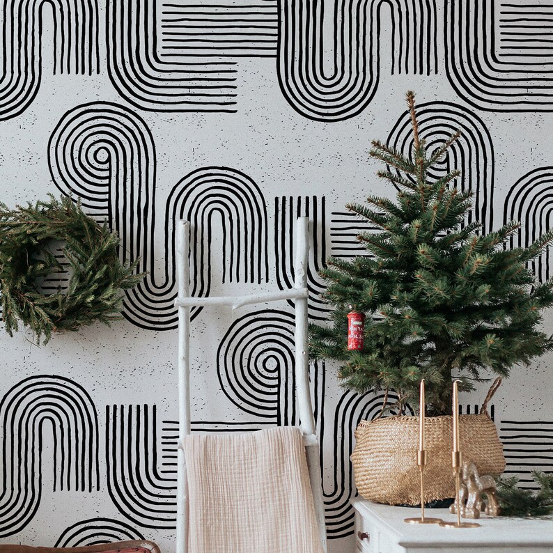 Modern Abstract Wallpaper. 2023 Collection. Watercolor. Peel - Etsy