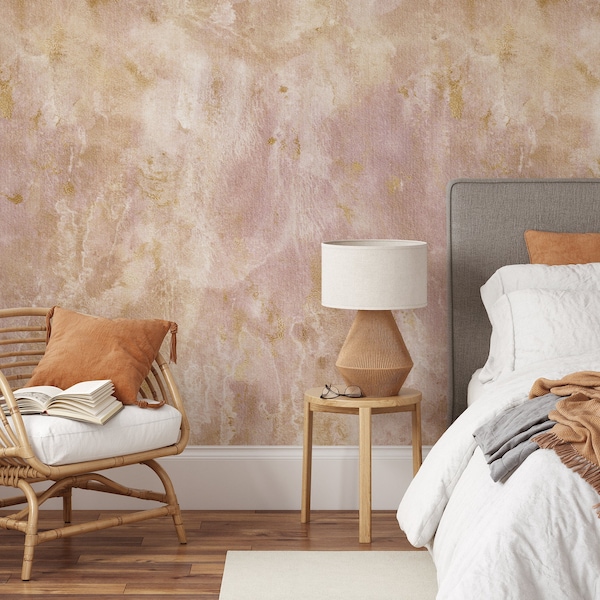 Terracotta Dreams Wallpaper. Stunning Lime Wash. 2022 Collection. Peel and Stick and Traditional Options. Accent Wall. 50 Inch. *