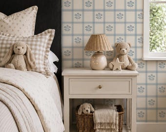 Cottage Breakfast Wallpaper. Peel + Stick and Traditional Options. Accent Wall. *
