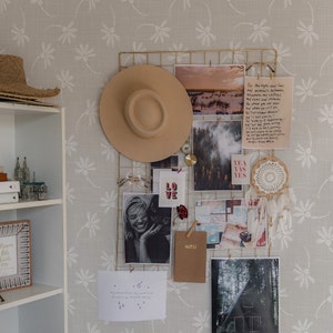 French Linen Floral Wallpaper. 2023 Collection. Removable Peel and Stick Wallpaper and Traditional Wallpaper Options. Accent Wall. *