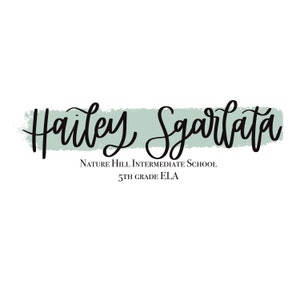 Email Signature for G-Mail, Outlook, Cute Handmade Hand Lettered Teacher Custom Signature