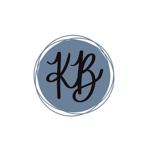 Hand Lettered Cute G-Mail Profile Picture Thumbnail of Initials for teachers, businesses, personal email