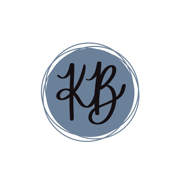 Hand Lettered Cute G-Mail Profile Picture Thumbnail of Initials for teachers, businesses, personal email