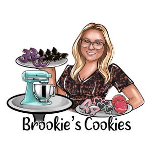 Logotipo de panadería, logotipo de galletas lindas, logotipo de postres, logotipo digital personalizado, dulces y golosinas, logotipo de dibujos animados, logotipo comercial, logotipo digital, logotipo personalizado