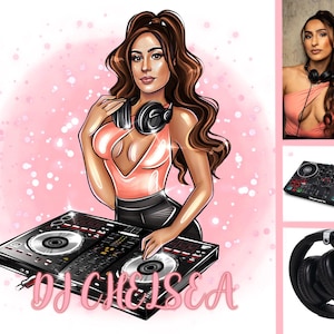 Dj Logo,Custom Dj Logo,Musician Logo,Cartoon Logo,Digital Portrait,Custom Cartoon Logo,Custom Logo,Caricature Logo,Business Logo,Avatar Logo