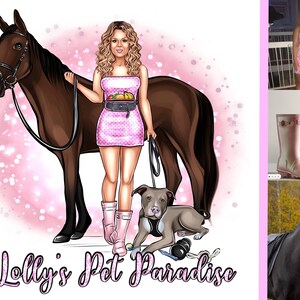 Pet Breeder Logo,Horse Treating Logo,Pet Groomer Logo,Dog Groomer Logo,Horse Logo,Dog Walker logo,Family Logo with Pet,Pet Logo,Cartoon logo
