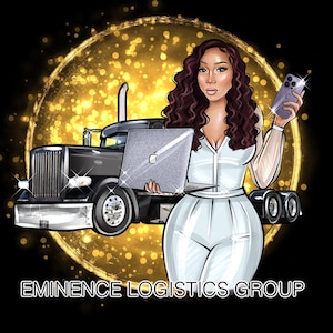 Logistics Logo,Custom Trucking Logo, Truck Driver Logo, Transportation Logo,Cartoon Logo,Business Logo,Custom Cartoon Logo,Caricature Logo