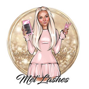 Lash Artist Logo,Lash Designer Logo,Lash Maker Logo,Beauty Salon Logo,Nail Tech Logo,Esthetician Logo,PMU Logo,Cartoon Logo,Digital Logo