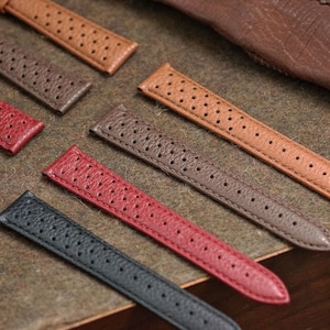B & R Bands Grand Prix Racing Italian Leather Watch Strap Bands 20mm 22mm