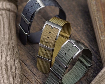B & R Bands Rugged Nylon Military Watch Band Straps 20mm 22mm