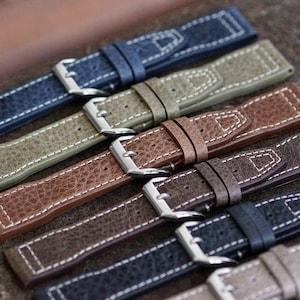 B & R Bands Buffalino Leather Pilot Watch Band Straps for IWC - 20mm 21mm 22mm