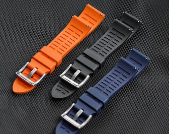 B & R Bands FKM Rubber Quick Release Watch Band Straps 20mm 22mm