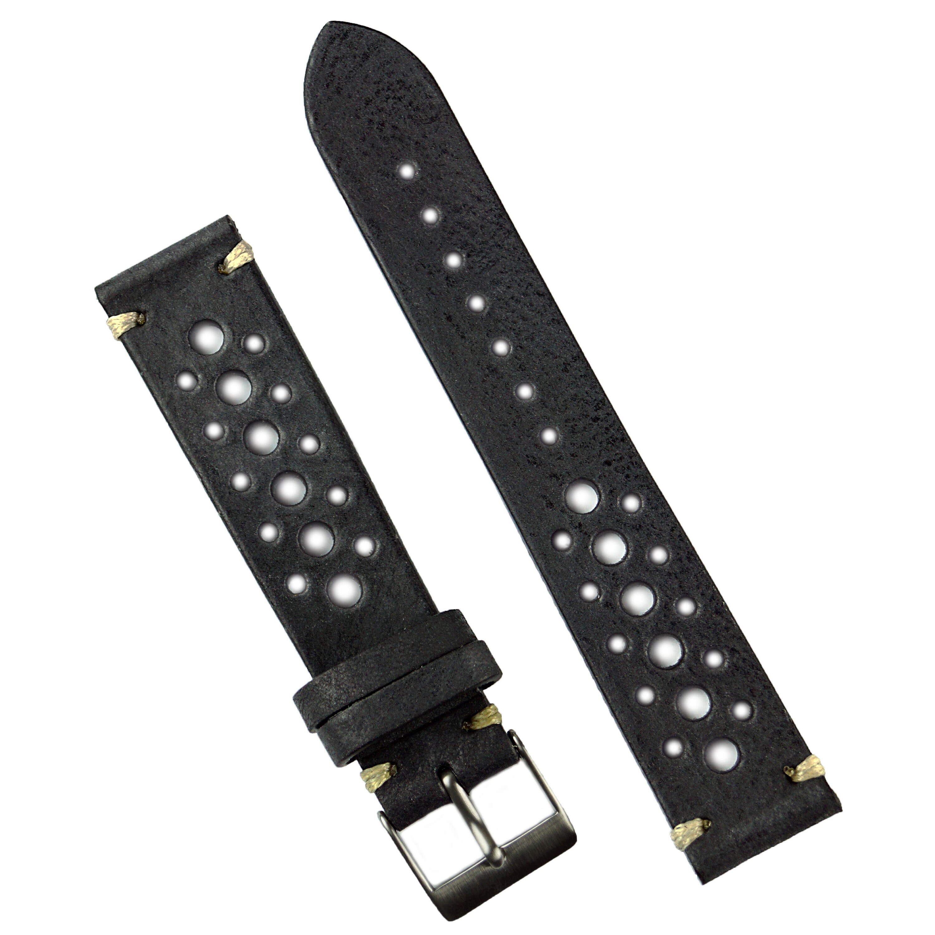 B R Bands Classic Vintage Racing Leather Watch Band Straps