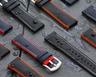 B & R Bands ENDURANCE Rubber Watch Band Straps 20mm 22mm