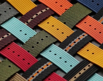 B & R Bands Rugged Nylon Military Watch Band Straps 20mm 22mm (2)