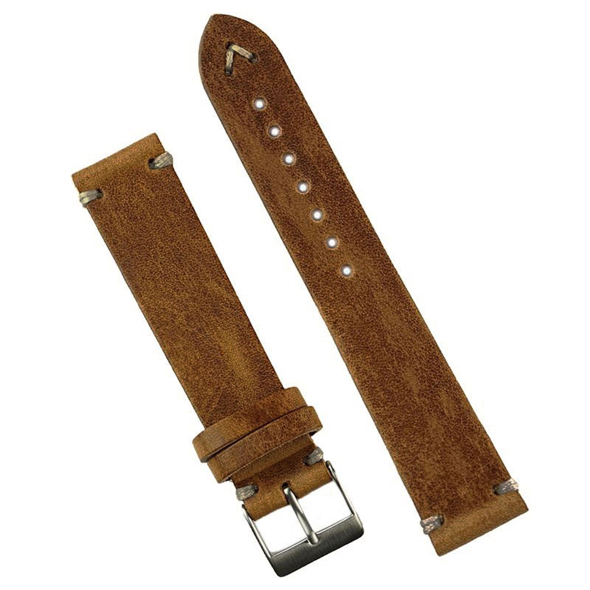 ミタケン　Vintage 20mm　革　ベルト Italy製 B & R Bands Italian Classic Vintage Leather Watch Band