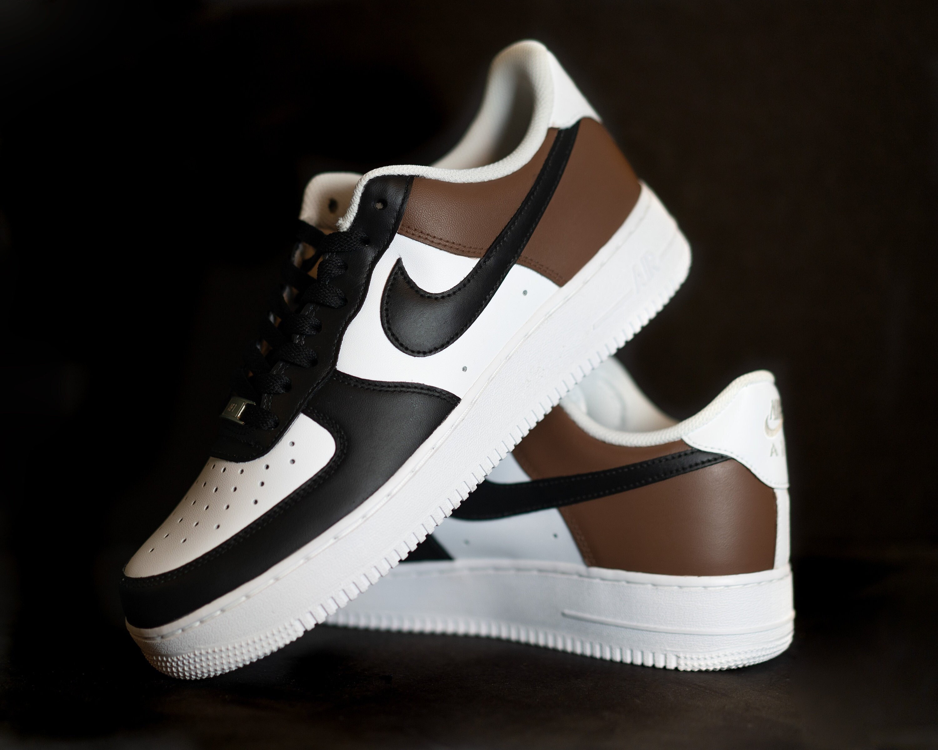 Nike Air Force 1 Womens White Brown Peanut Mocha Custom Multi Size Girls Gs  Men 