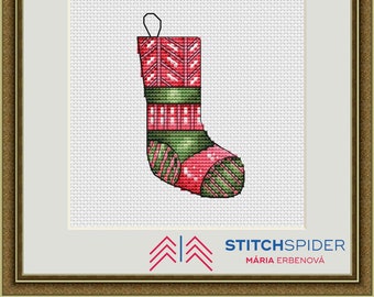 Christmas Stocking, counted cross stitch pattern to download