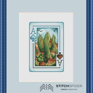 Wilde westen cactus is een kegelvormig kruissteekpatroon, pdf, cssaga-bestand, borduurmotief, grafiek om te downloaden