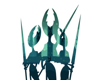 Hollow Knight - Mantis Lords | Digital Silhouette Piece